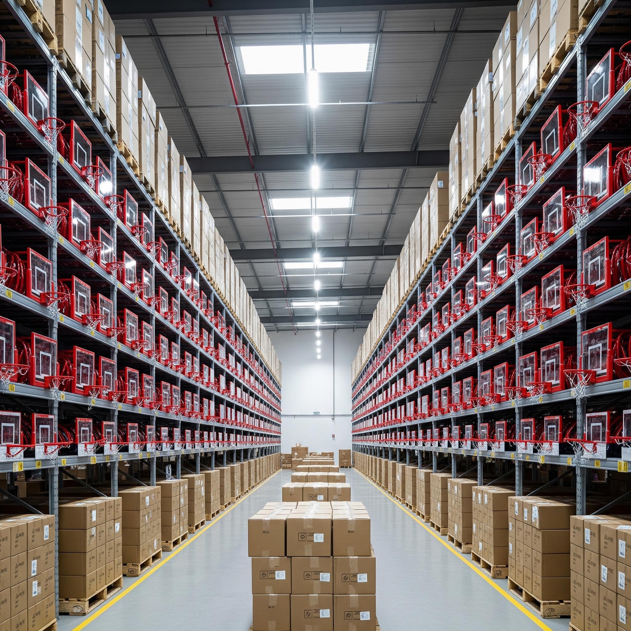 Linha de montagem e estoque da Americanize Brasil